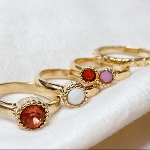 ❣️$25/3❣️ Four Rhinestones Ring Set